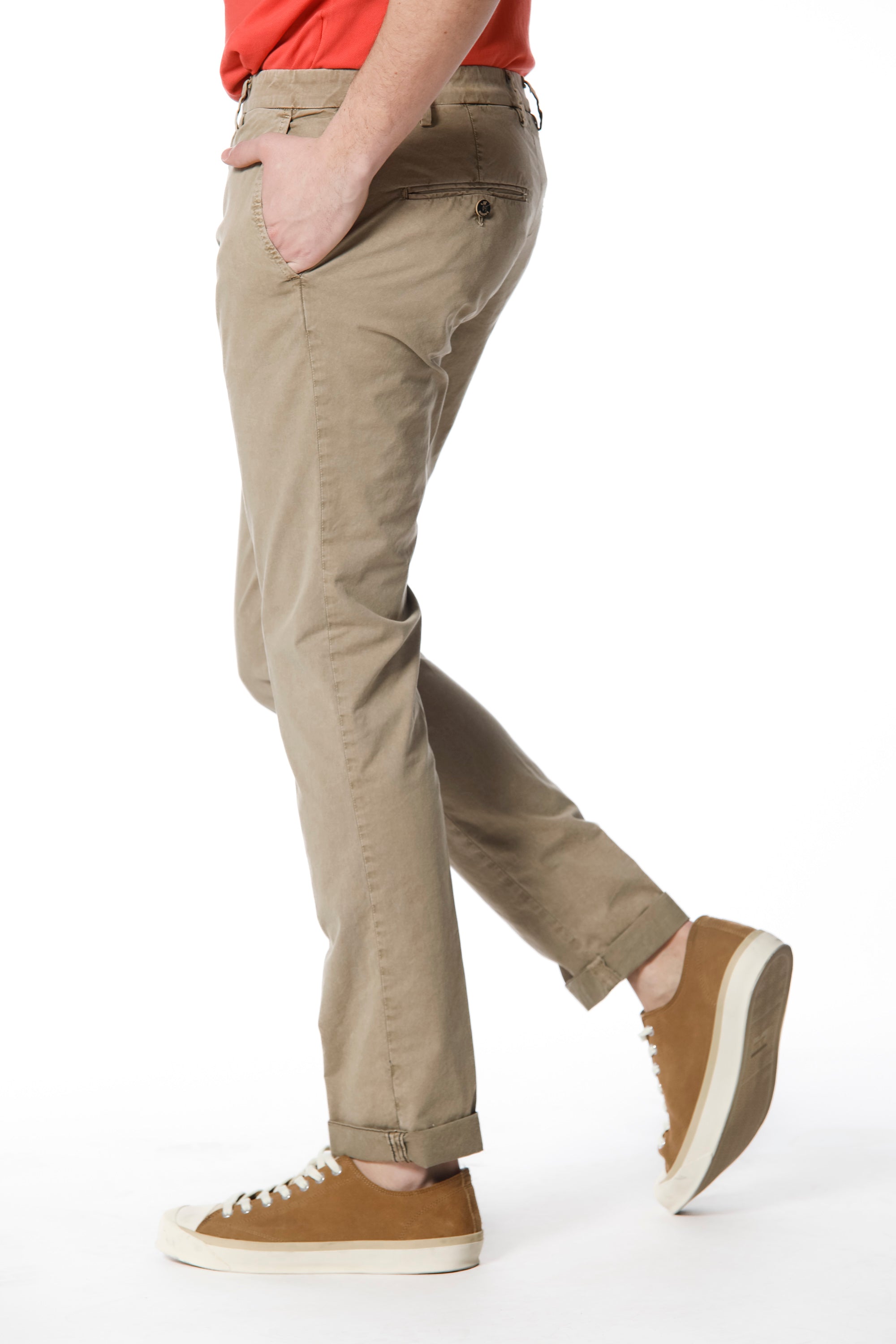 Milano Style Essential pantalone chino uomo in twill stretch extra slim fit