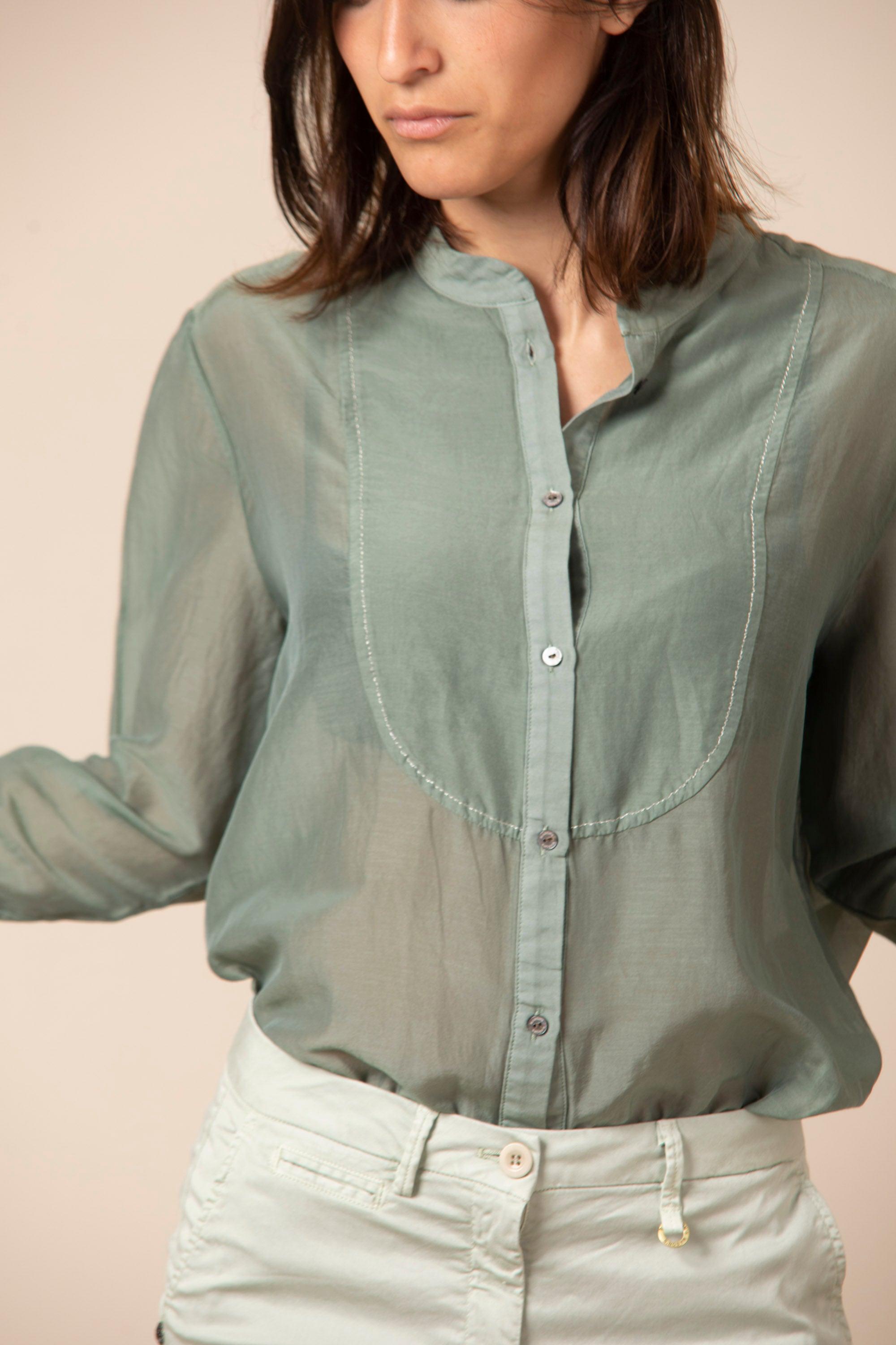 Ashley Shirt camicia da donna in cotone e seta con dettaglio cucitura - Mason's